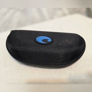 Costa del Mar Sunglass Case Black Clamshell Zippered Woven Nylon